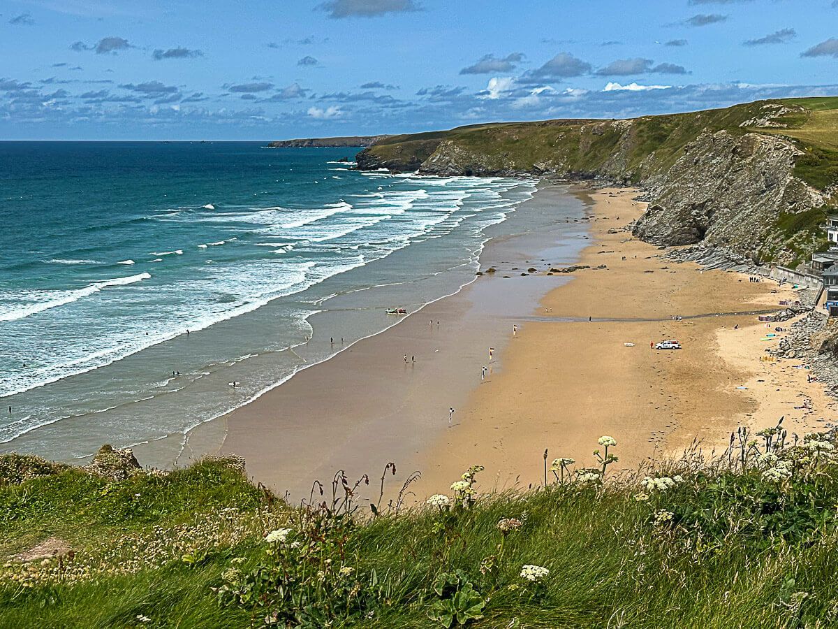 Lange und breite Strandstrandbucht