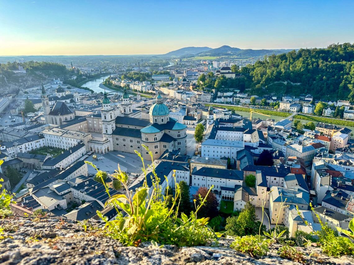 Blick auf Salzburg mit seinen Kuppeln