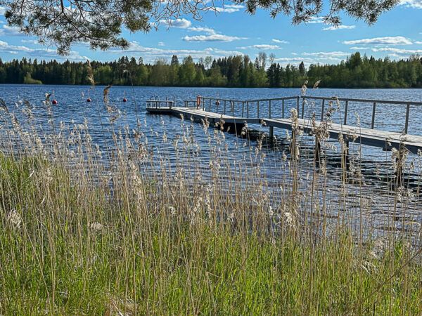 Mit dem Zug durch Finnland: Helsinki – Turku – Tampere 95 Serlachius: Steg im See