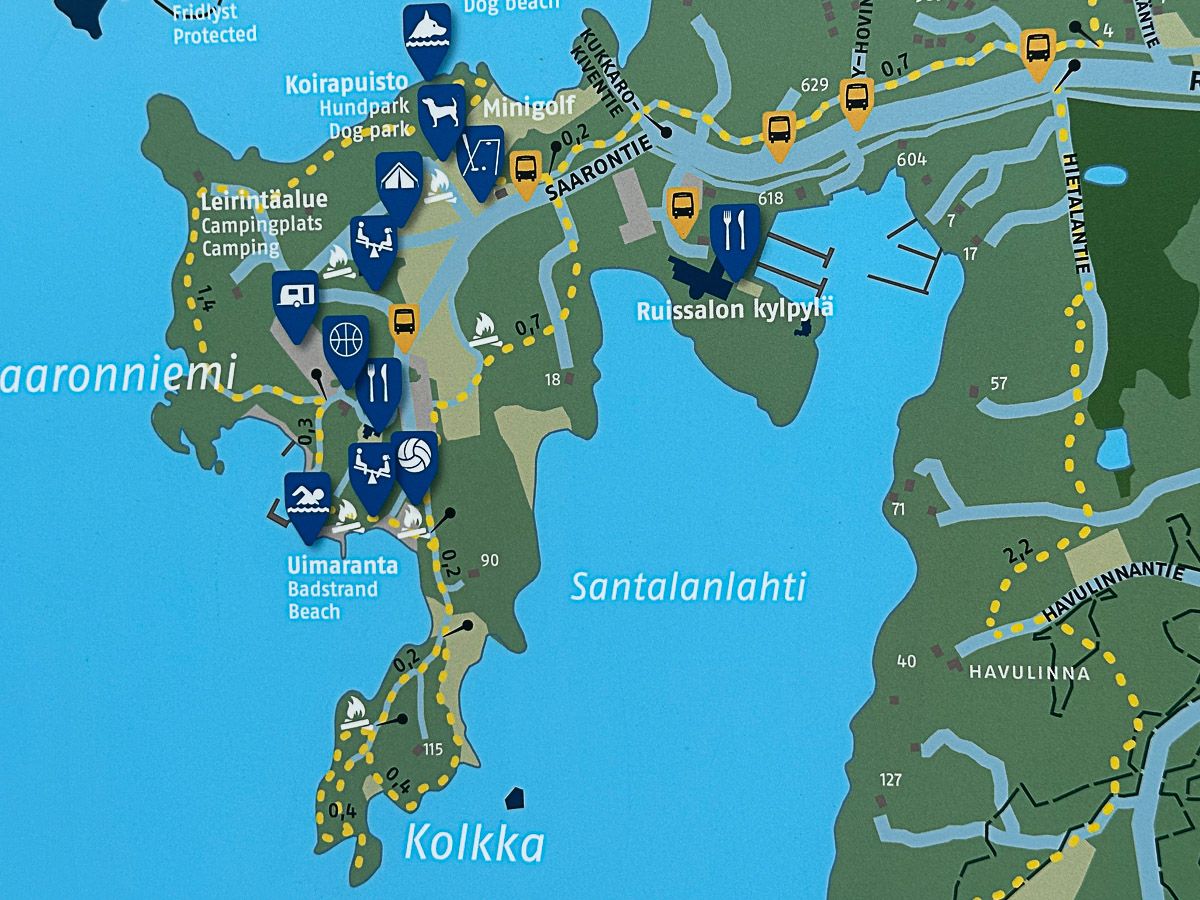 Mit dem Zug durch Finnland: Helsinki – Turku – Tampere 38 finnland turku ruissalo karte |