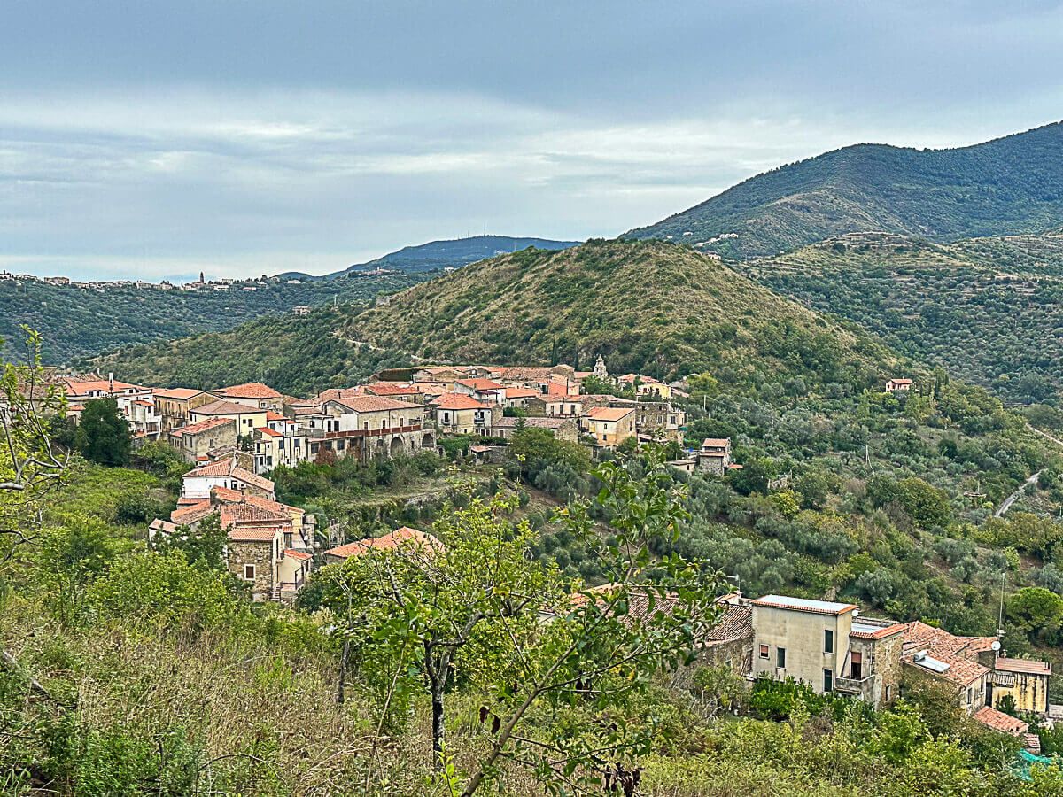 Bergdorf inmitten von Wäldern