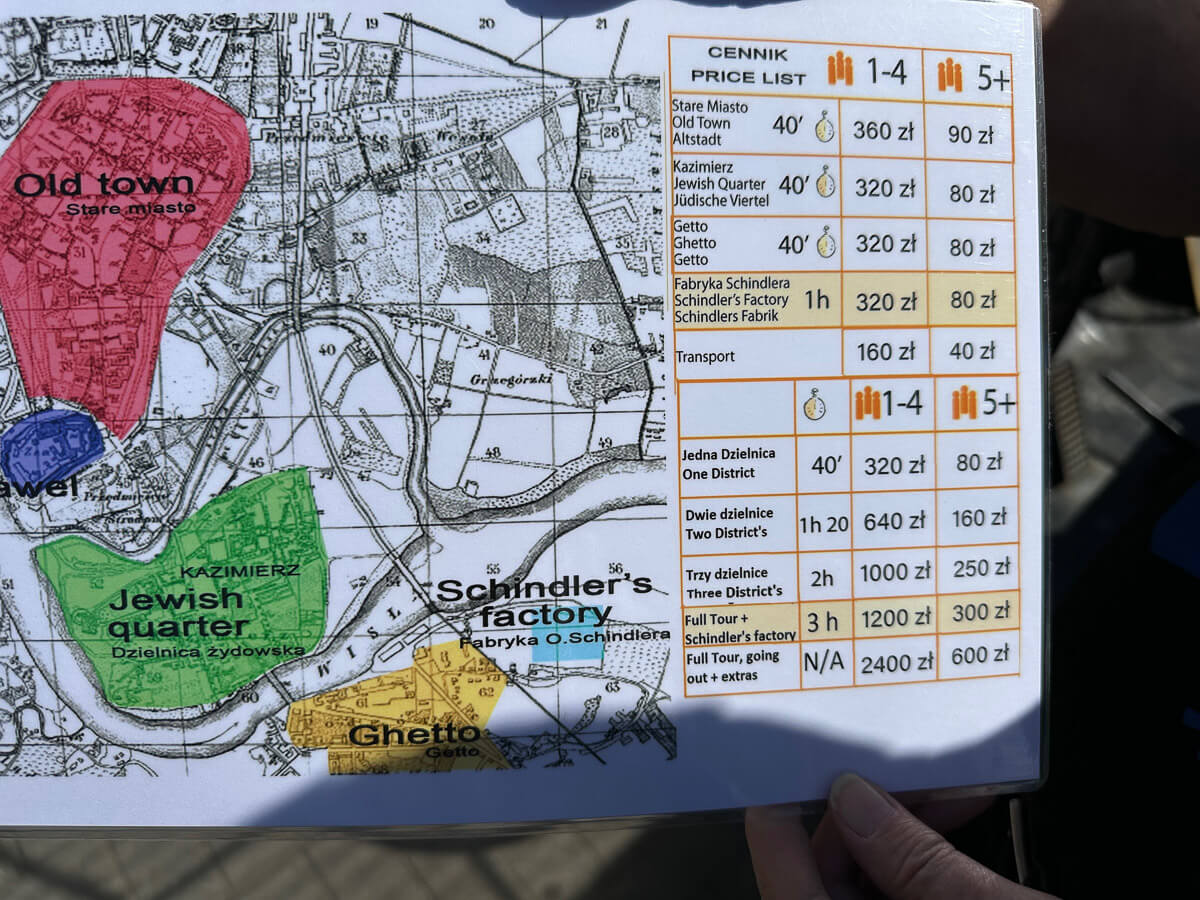 Karten mit Stadtteilen und Taxipreisen