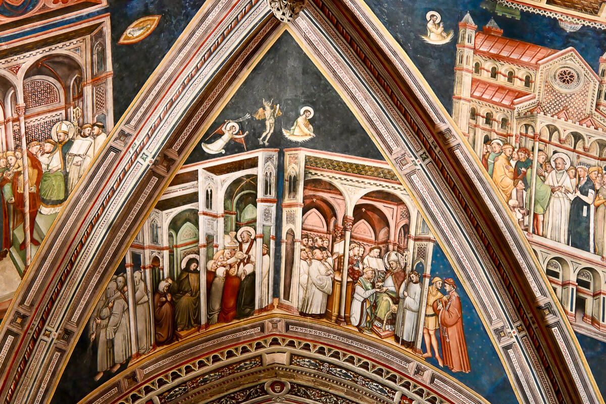 Fresko in Galatina, das Bibelszenen zeigt