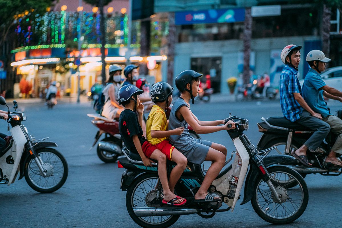 Mopedfahrer in Saigon