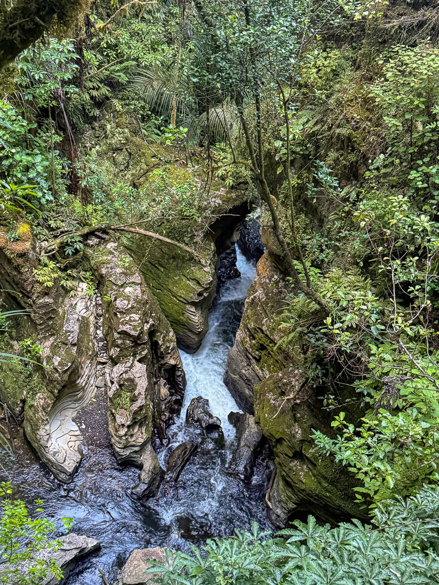 Fluss, der sich seinen Weg durch die Karstlandschaft bahnt