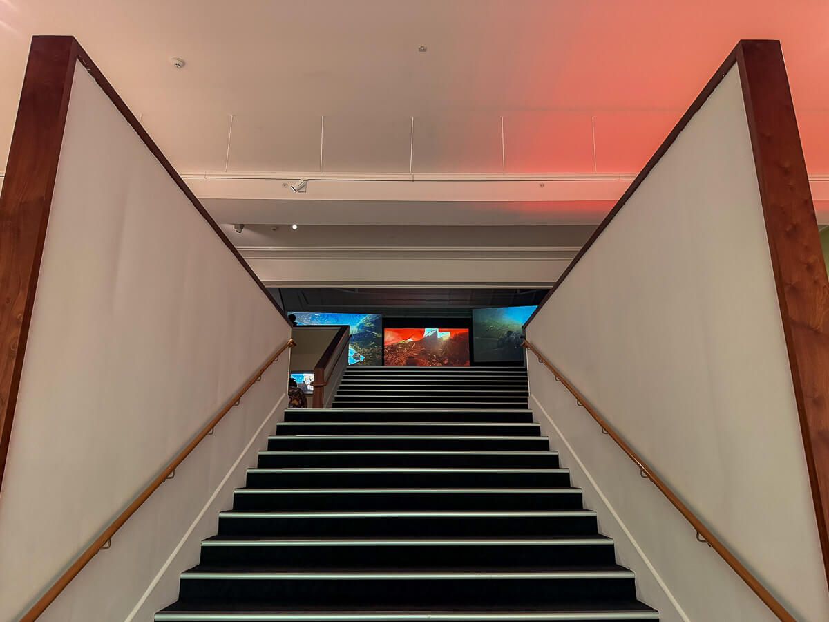 Neuseeland: Reisetipps für Mount Taranaki und New Plymouth 21 Aufgang zu den Ausstellungen Govett-Brewster Art Gallery