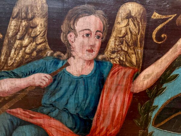 Viel mehr als Dracula: 1 Woche Transsilvanien mit dem Zug bereisen 56 Malerei auf Holz, die einen Engel zeigt