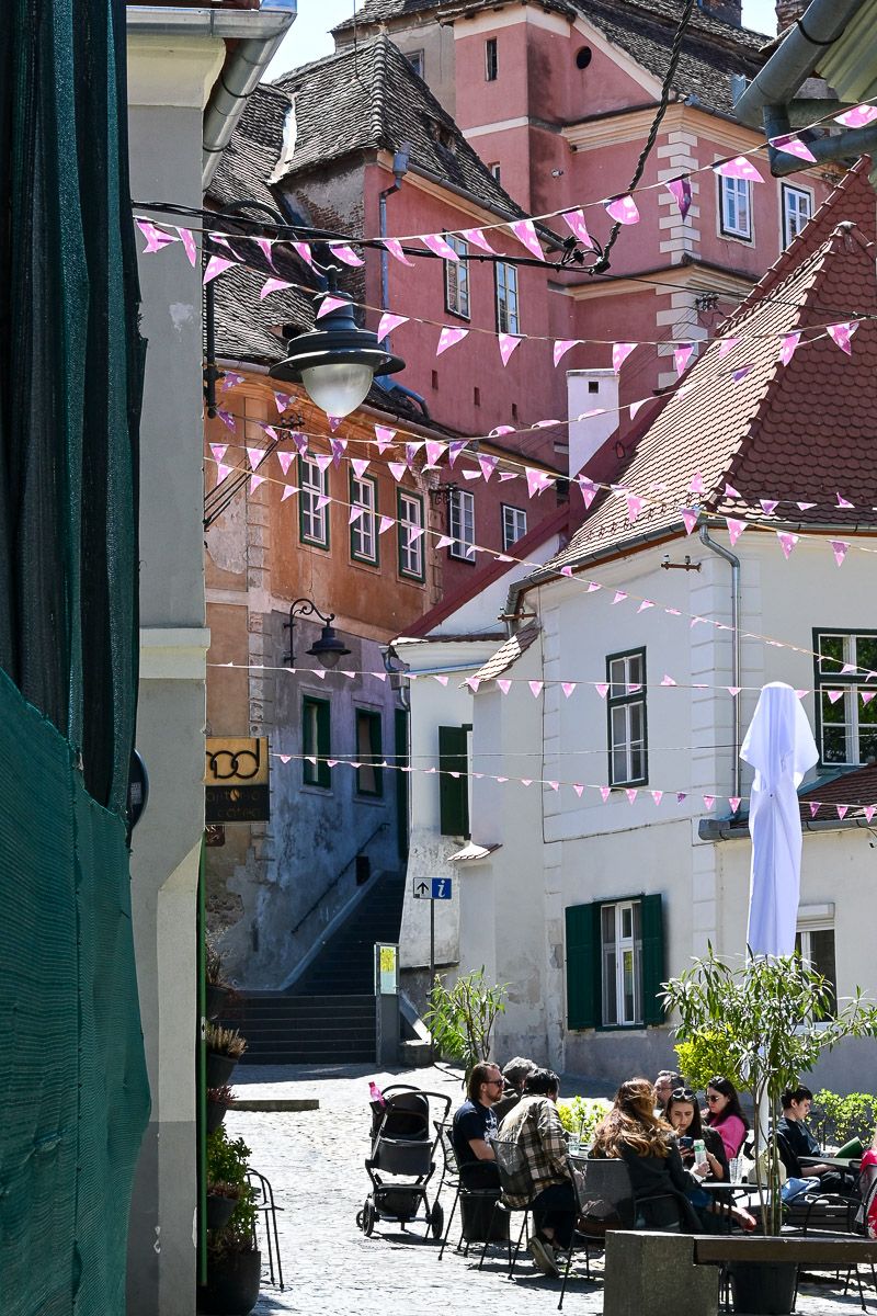 Fingerlingsstiege von der Unterstadt betrachtet
