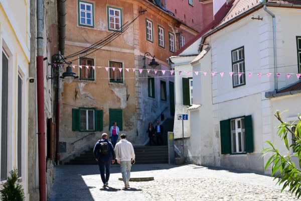 Fingerlingsstiege von der Unterstadt aus betrachtet