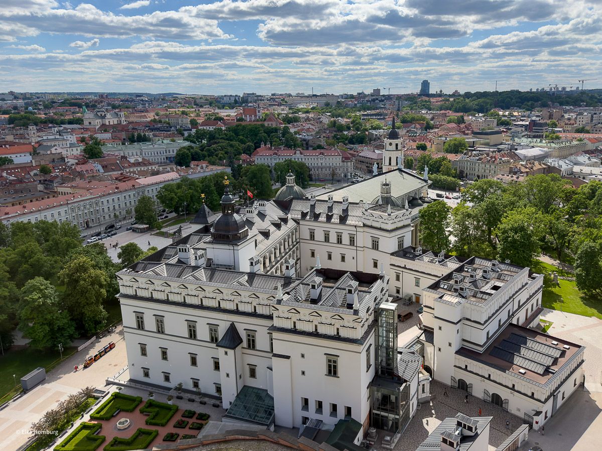 Blick von oben auf den Fürstenpalast