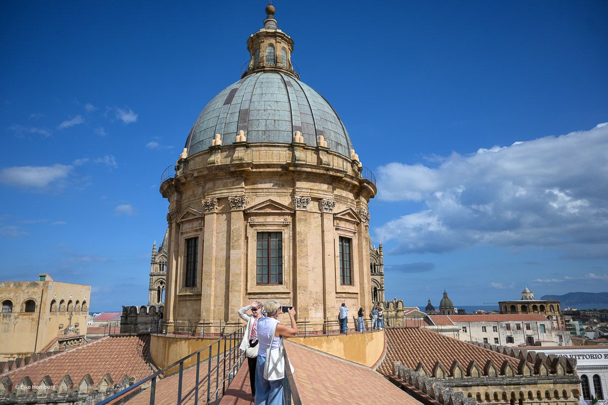 Städtetrip Palermo: Dachterrasse und Kuppel der Kathedrale 