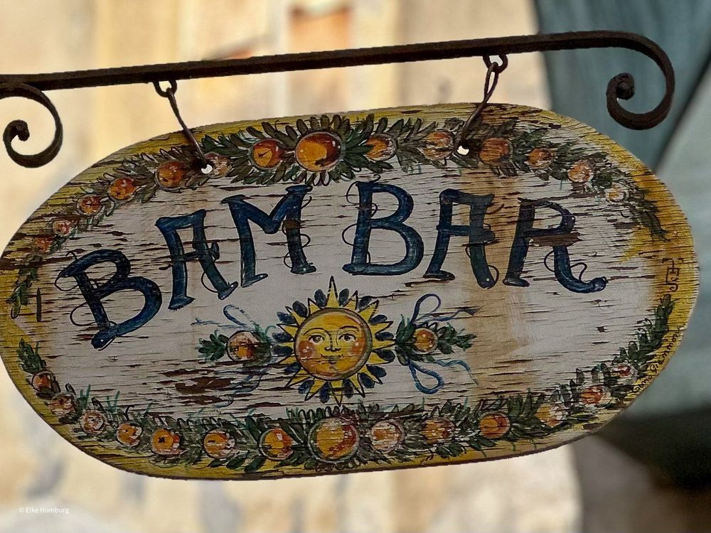 Schild: Bam Bar